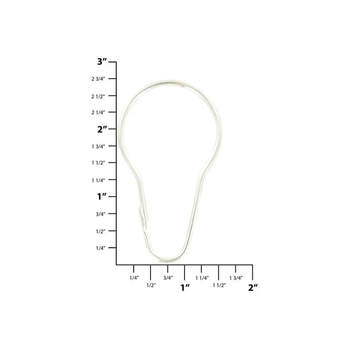 2 1/2" Shiny Nickel, Golf Towel Ring, Steel