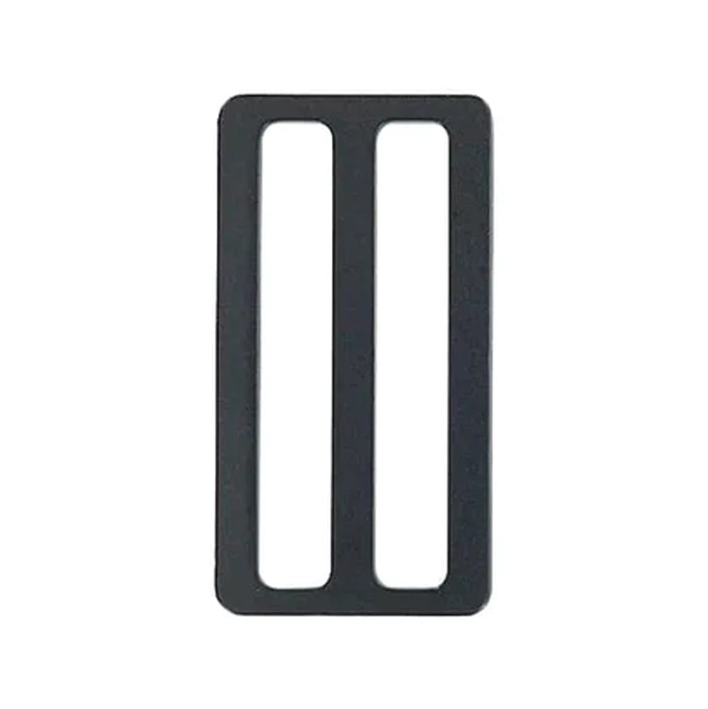 2" Matte Black, Flat Stamped Rectangle Tri Bar Slide, Steel