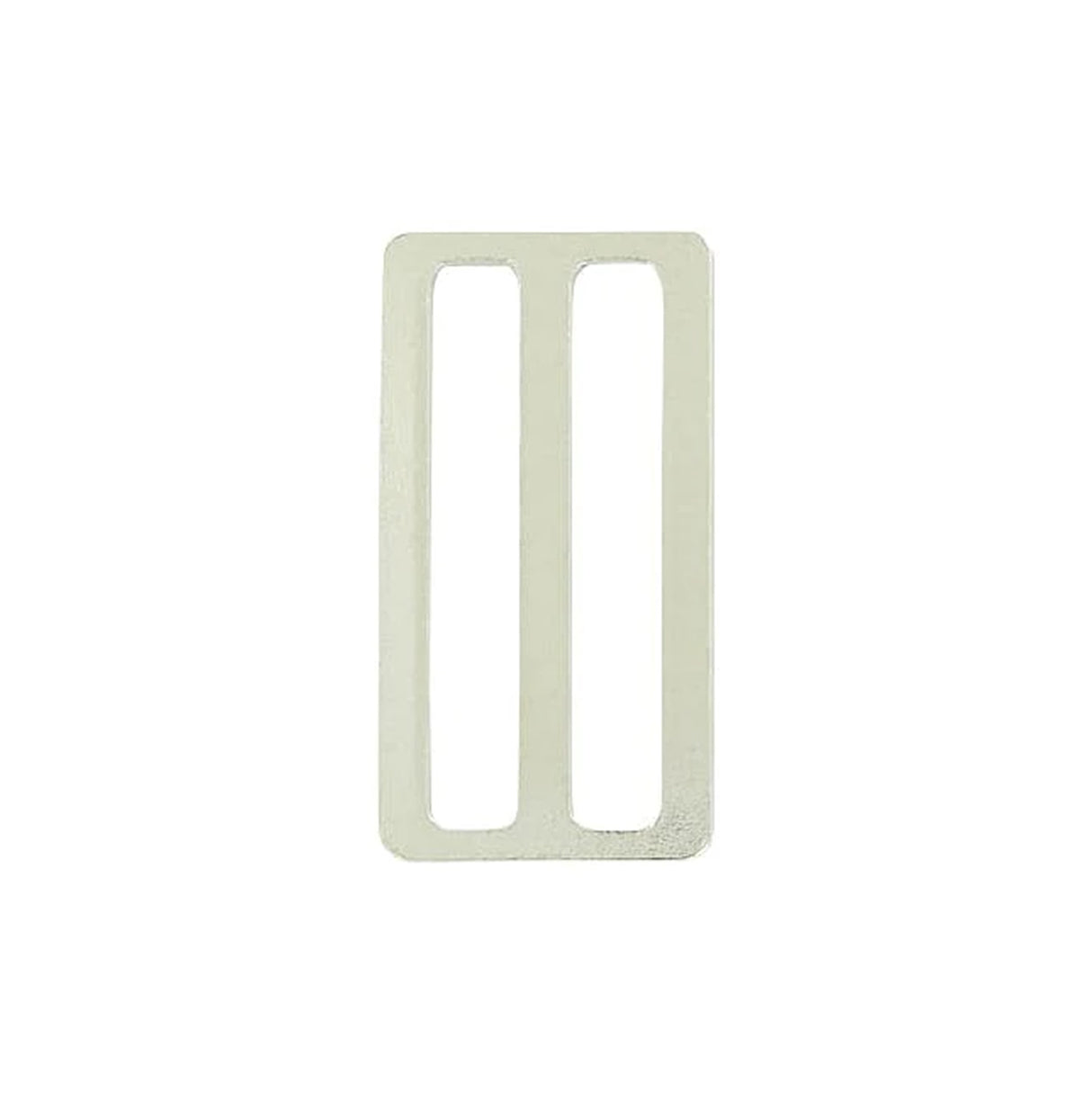 2" Nickel, Flat Stamped Rectangle Tri Bar Slide, Steel