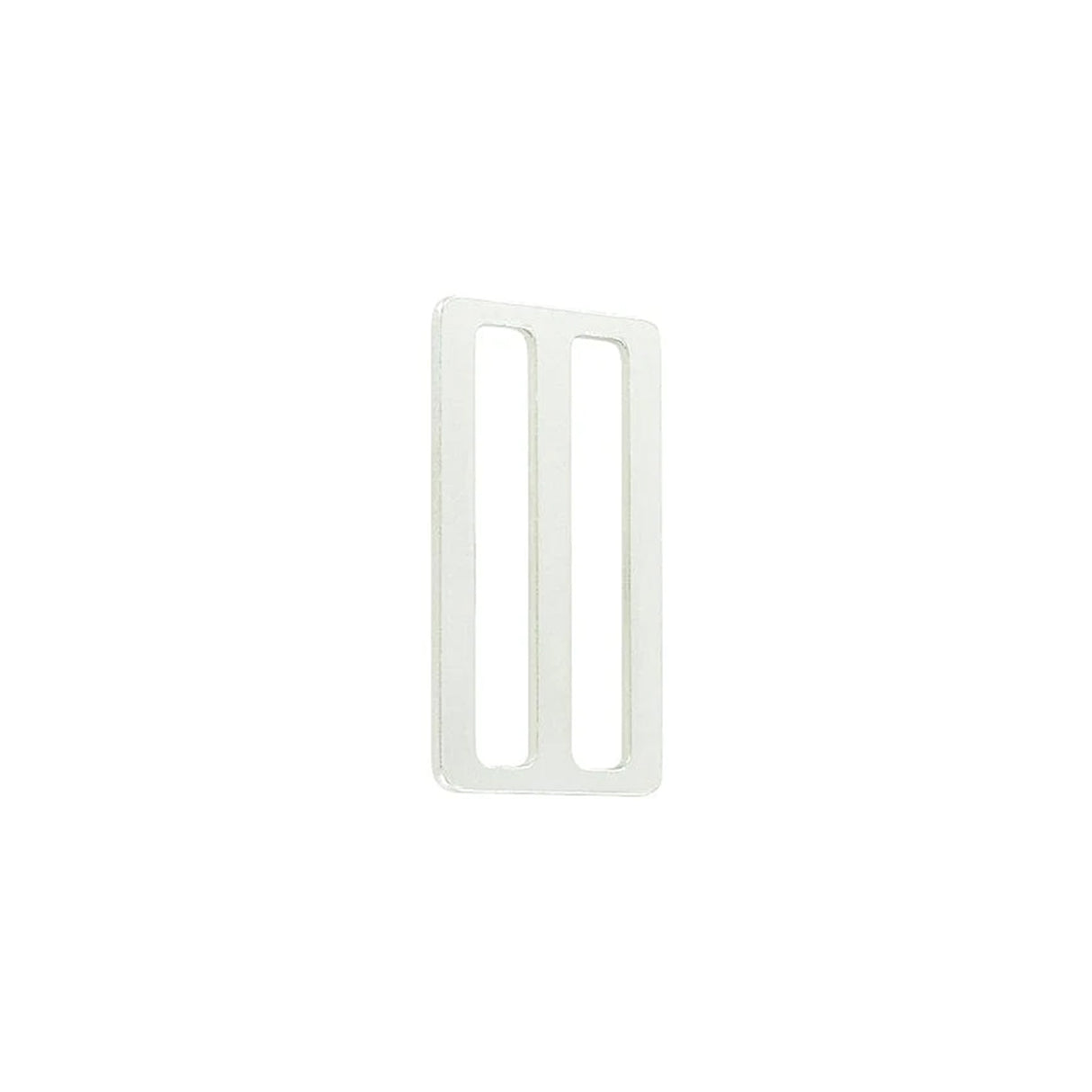 2" Nickel, Flat Stamped Rectangle Tri Bar Slide, Steel