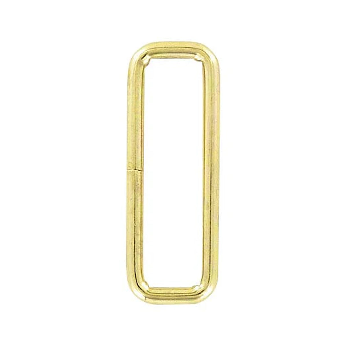 2" Shiny Brass, Rectangular Ring, Steel
