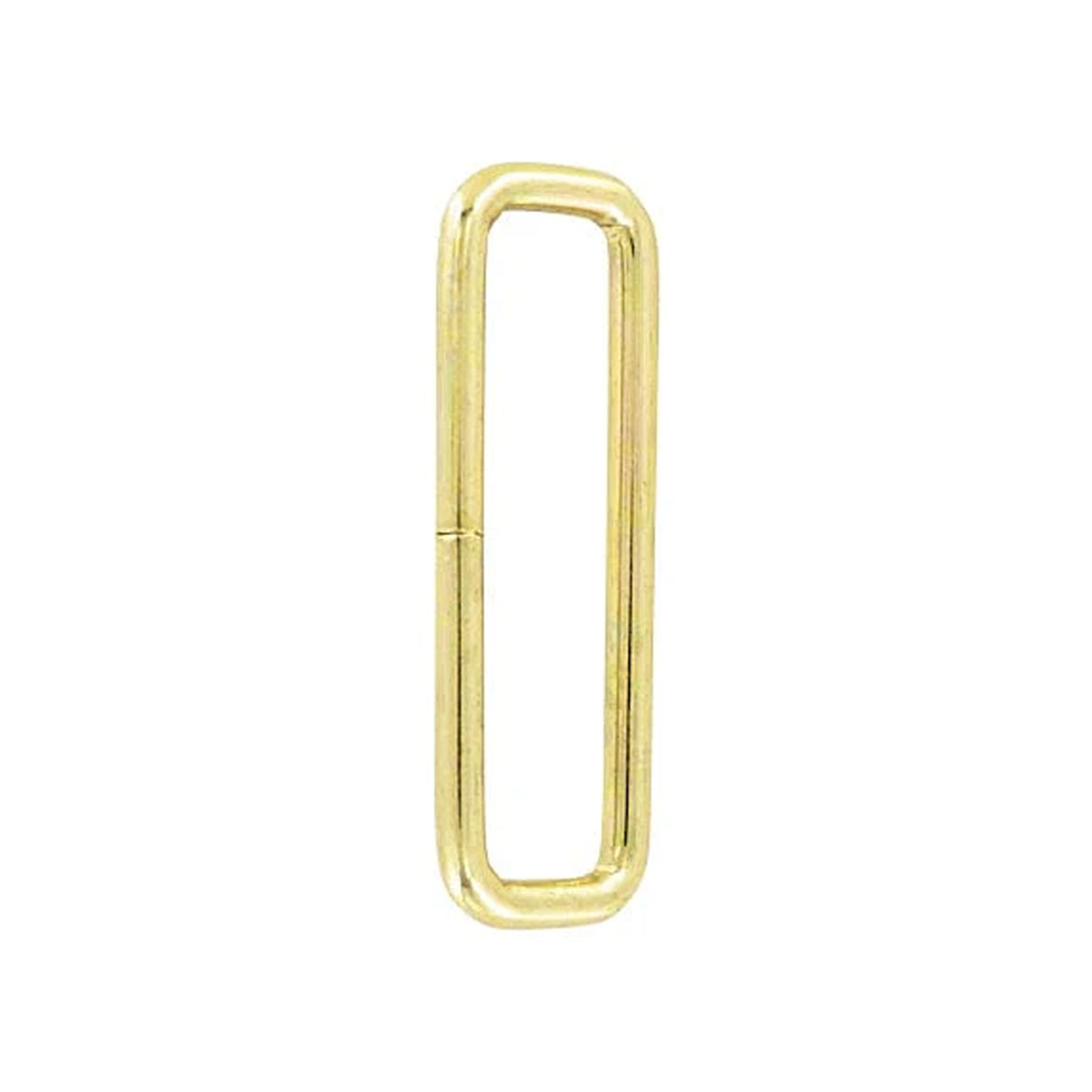 2" Shiny Brass, Rectangular Ring, Steel