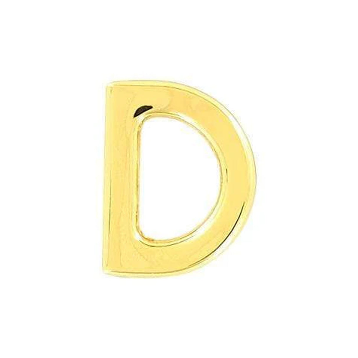 3/16" Shiny Gold , Solid D Ring, Zinc Alloy
