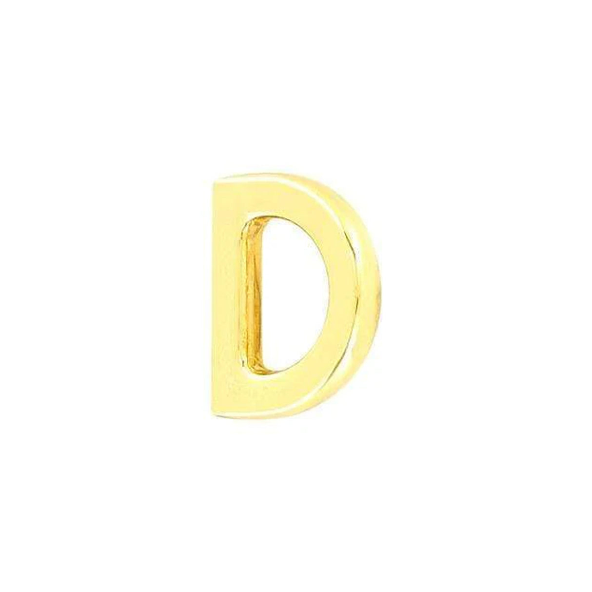 3/16" Shiny Gold , Solid D Ring, Zinc Alloy