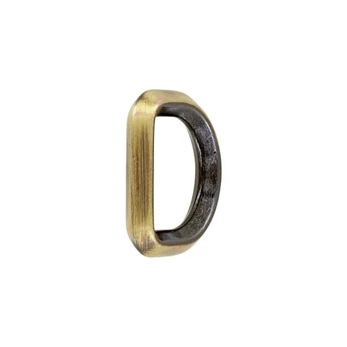 3/4" Antique Brass, Solid Beveled D Ring, Zinc Alloy