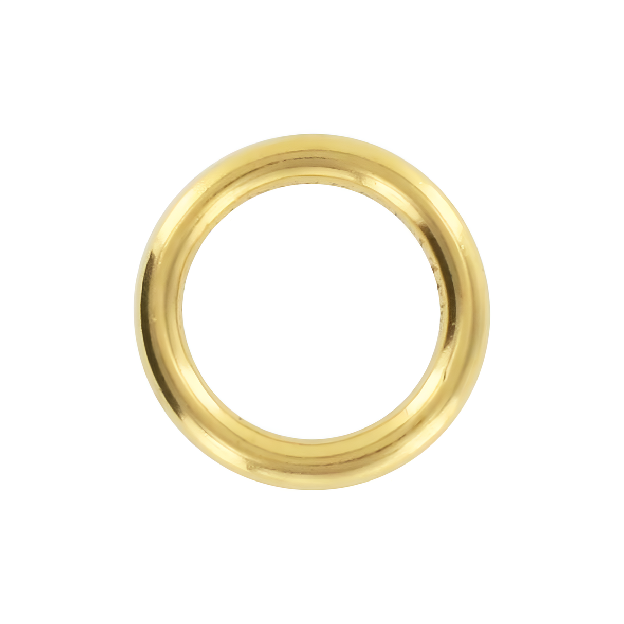 3/4" Shiny Brass, Cast Round Ring, Solid Brass