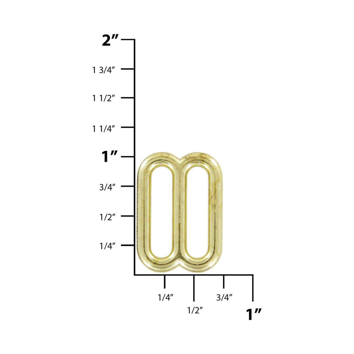 3/4" Brass, Cast Rounded Tri Bar Slide, Zinc Alloy
