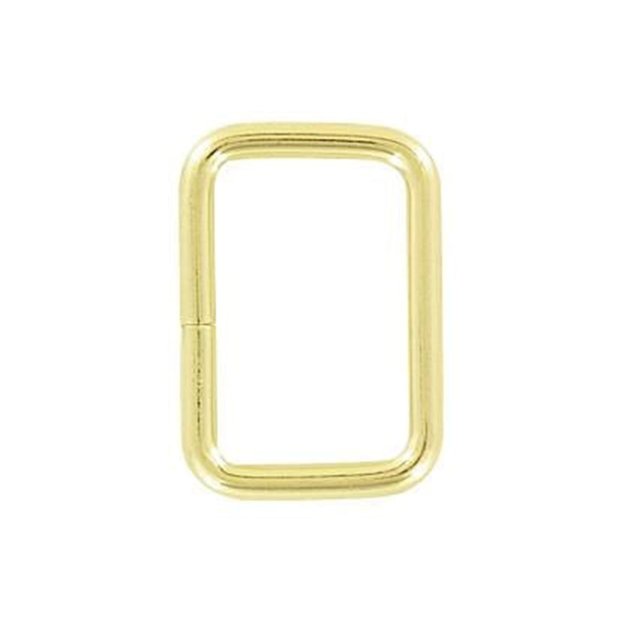 3/4" Shiny Brass Plate, Split Rectangular Ring, Steel