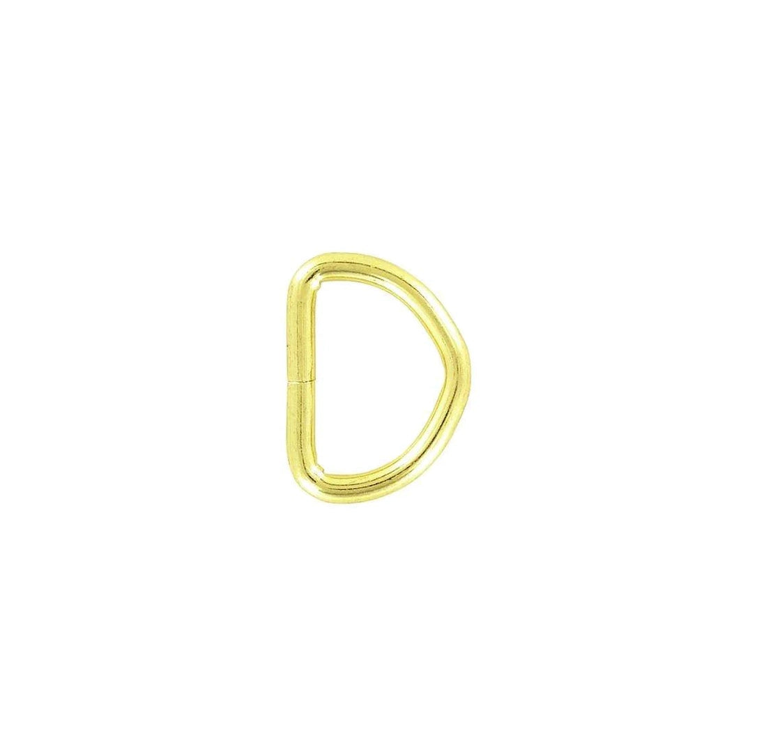 7/8" Shiny Gold, Split D-Ring, Steel