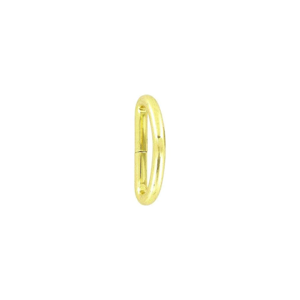7/8" Shiny Gold, Split D-Ring, Steel