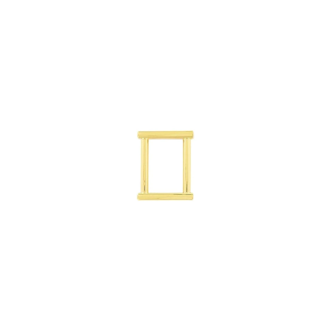 3/4" Shiny Gold, Solid Rectangular Ring, Zinc Alloy, #P-2642-GOLD