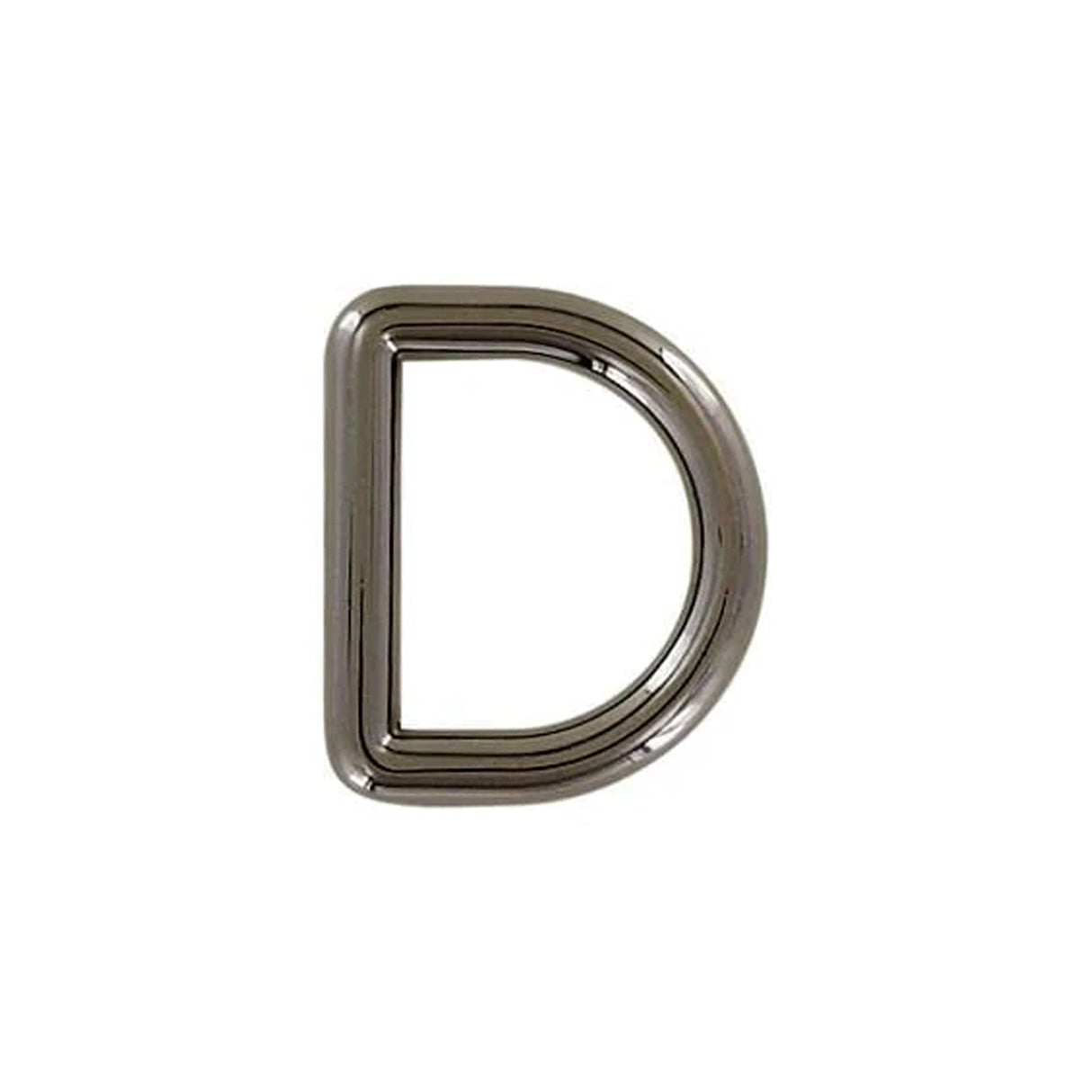 3/4"Gunmetal, Solid D Ring, Zinc Alloy