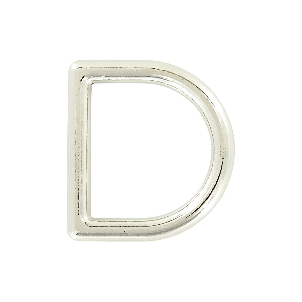 3/4" Nickel, Cast D-Ring, Zinc Alloy