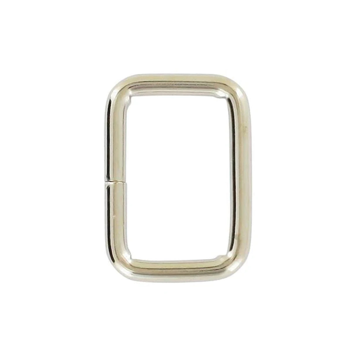 3/4" Shiny Nickel, 18x26mm Split Rectangular Ring, Steel