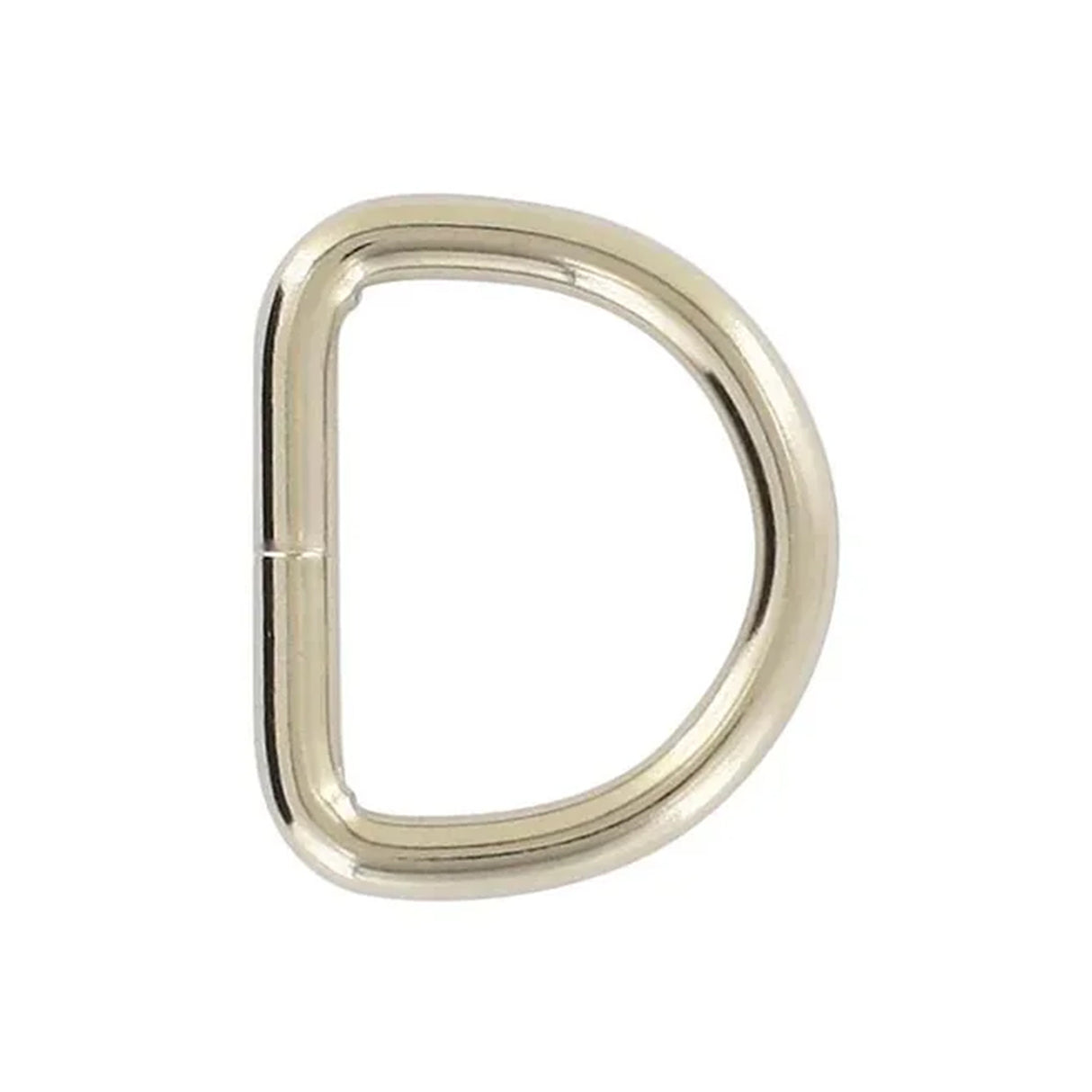 3/4" Nickel, Welded D Ring, Steel