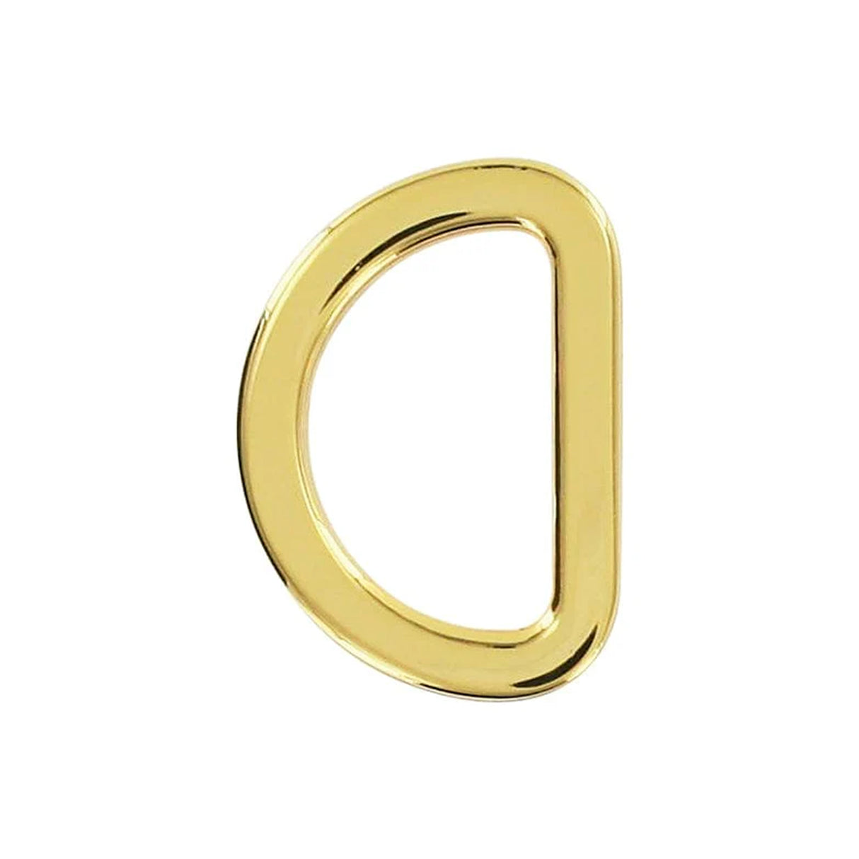 3/4" Shiny Gold, Flat Cast D Ring, Zinc Alloy-PK5