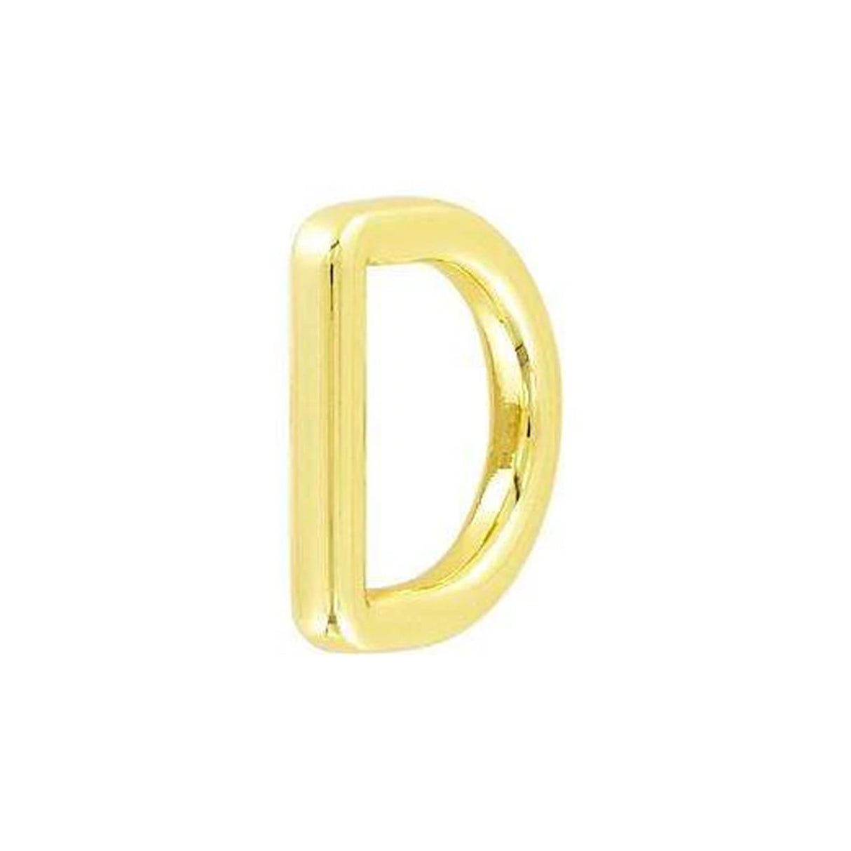 3/4"Shiny Gold, Solid D Ring, Zinc Alloy
