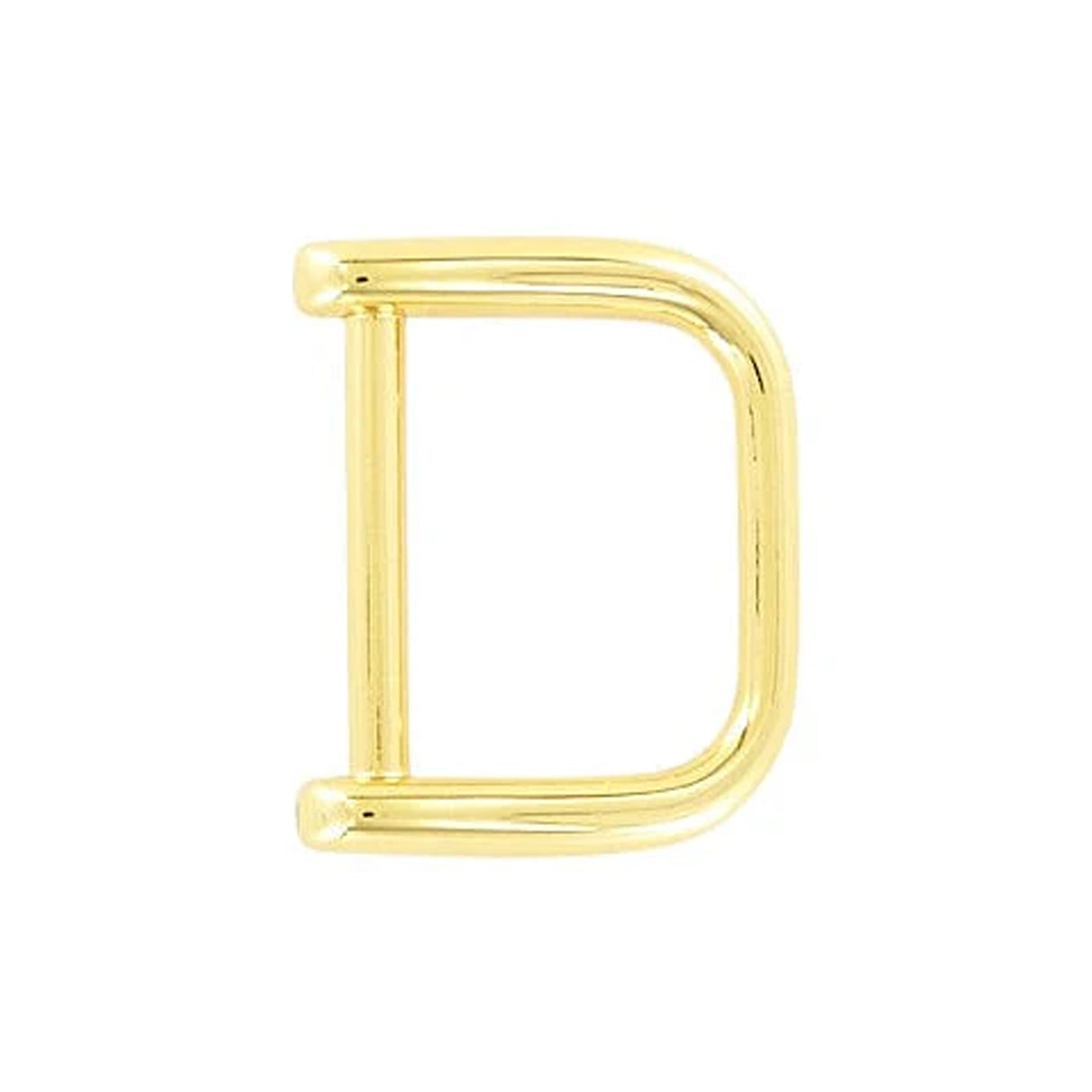 3/4" Shiny Gold, Solid D Ring, Zinc Alloy-PK5