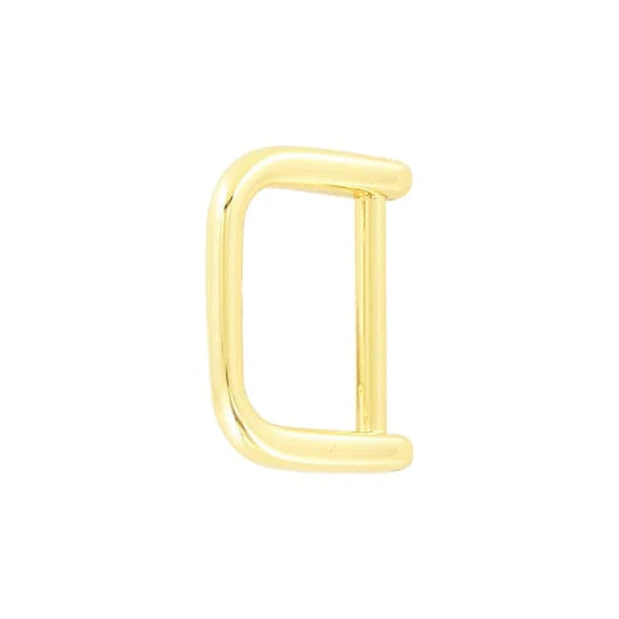 3/4" Shiny Gold, Solid D Ring, Zinc Alloy-PK5