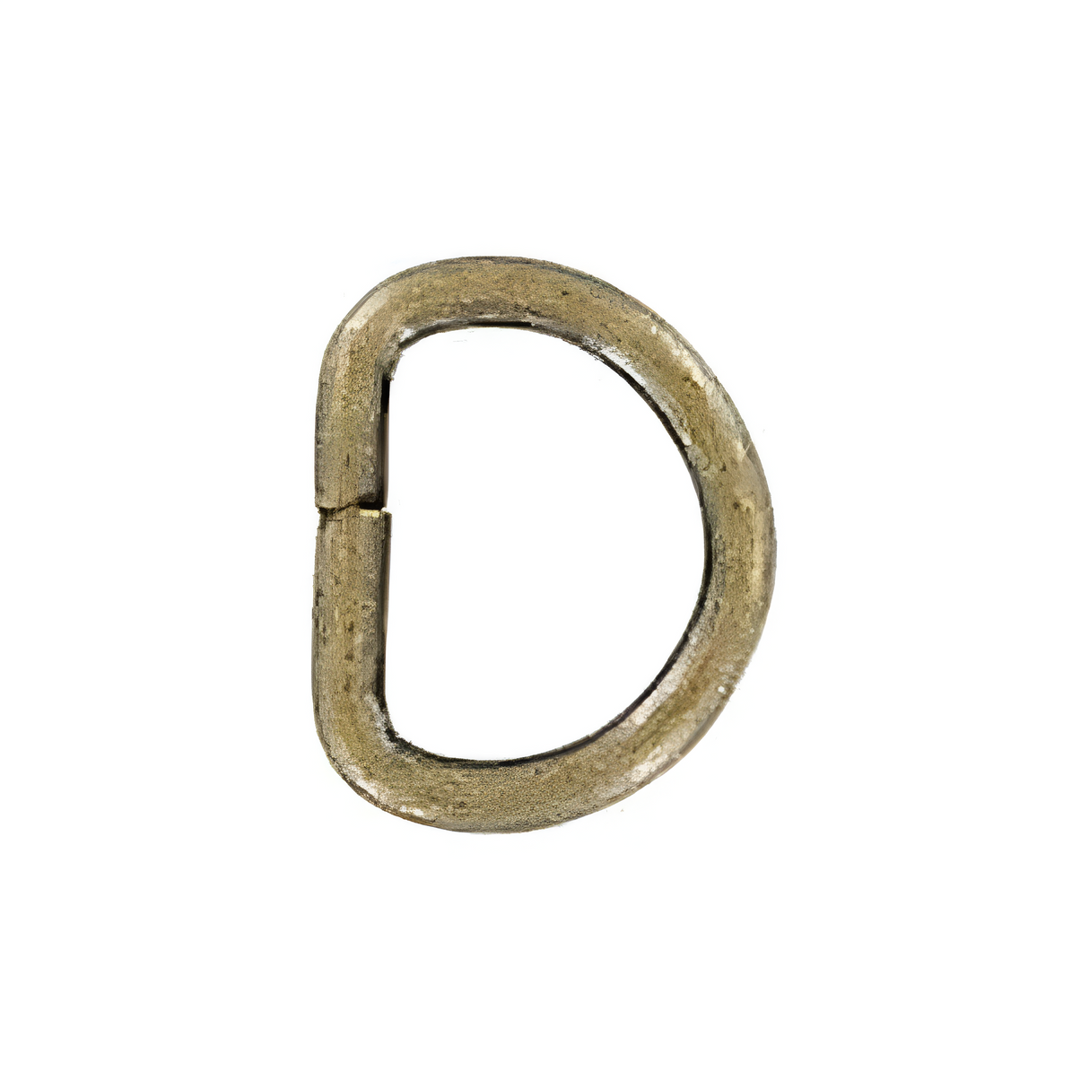 3/8" Antique Brass, Split D Ring, Steel