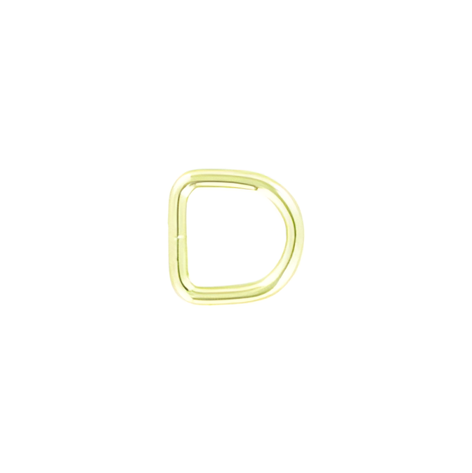 3/8" Brass, 2.2mm Gauge Split D Ring, Steel