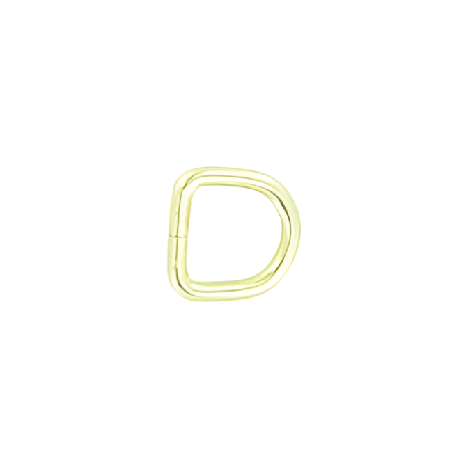3/8" Brass, 2.2mm Gauge Split D Ring, Steel
