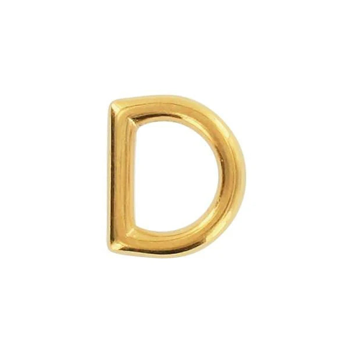 3/8" Shiny Gold, Cast D Ring, Zinc Alloy