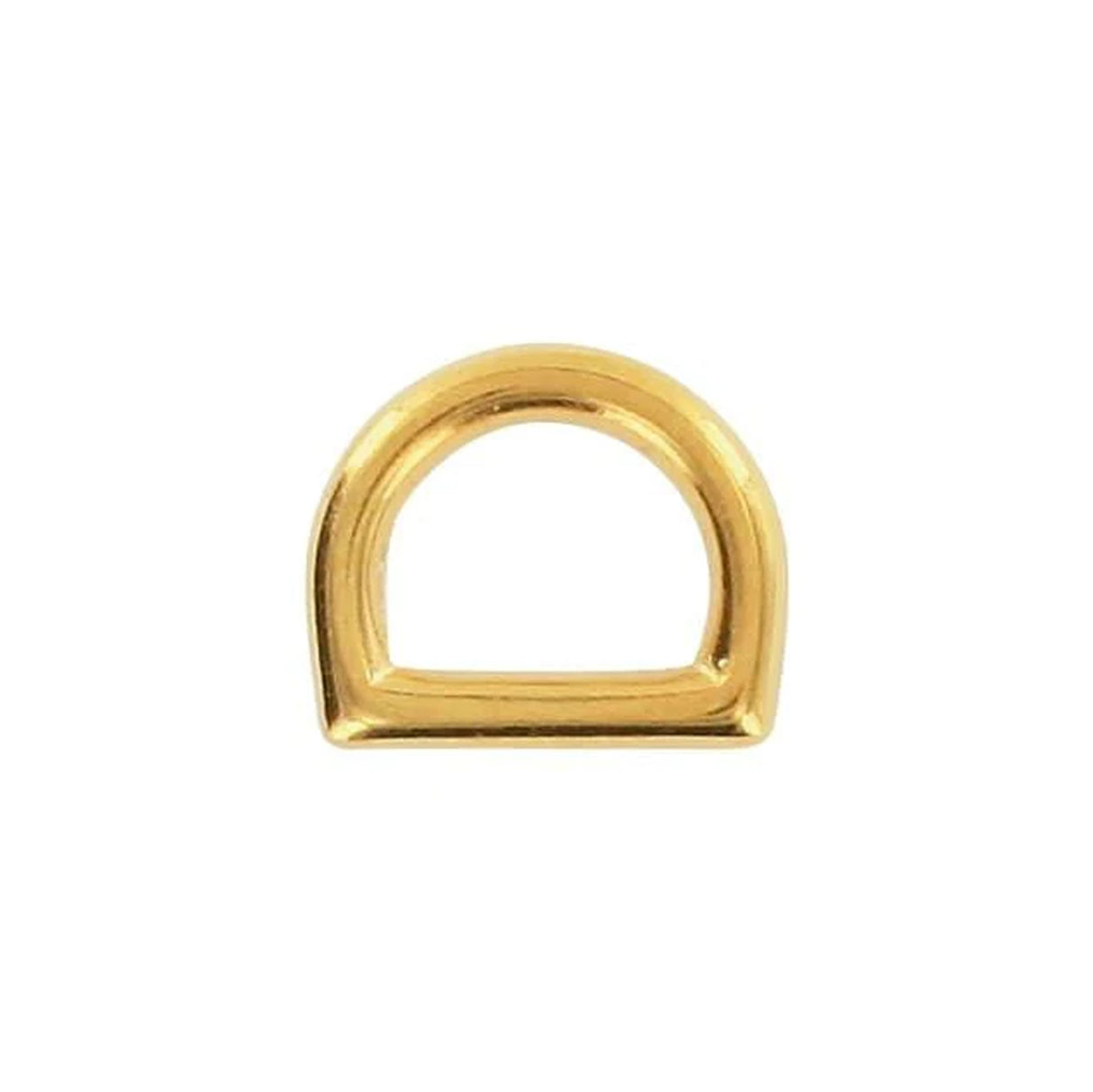 3/8" Shiny Gold, Cast D Ring, Zinc Alloy