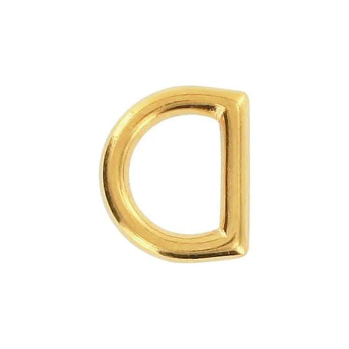 3/8" Shiny Gold, Cast D Ring, Zinc Alloy