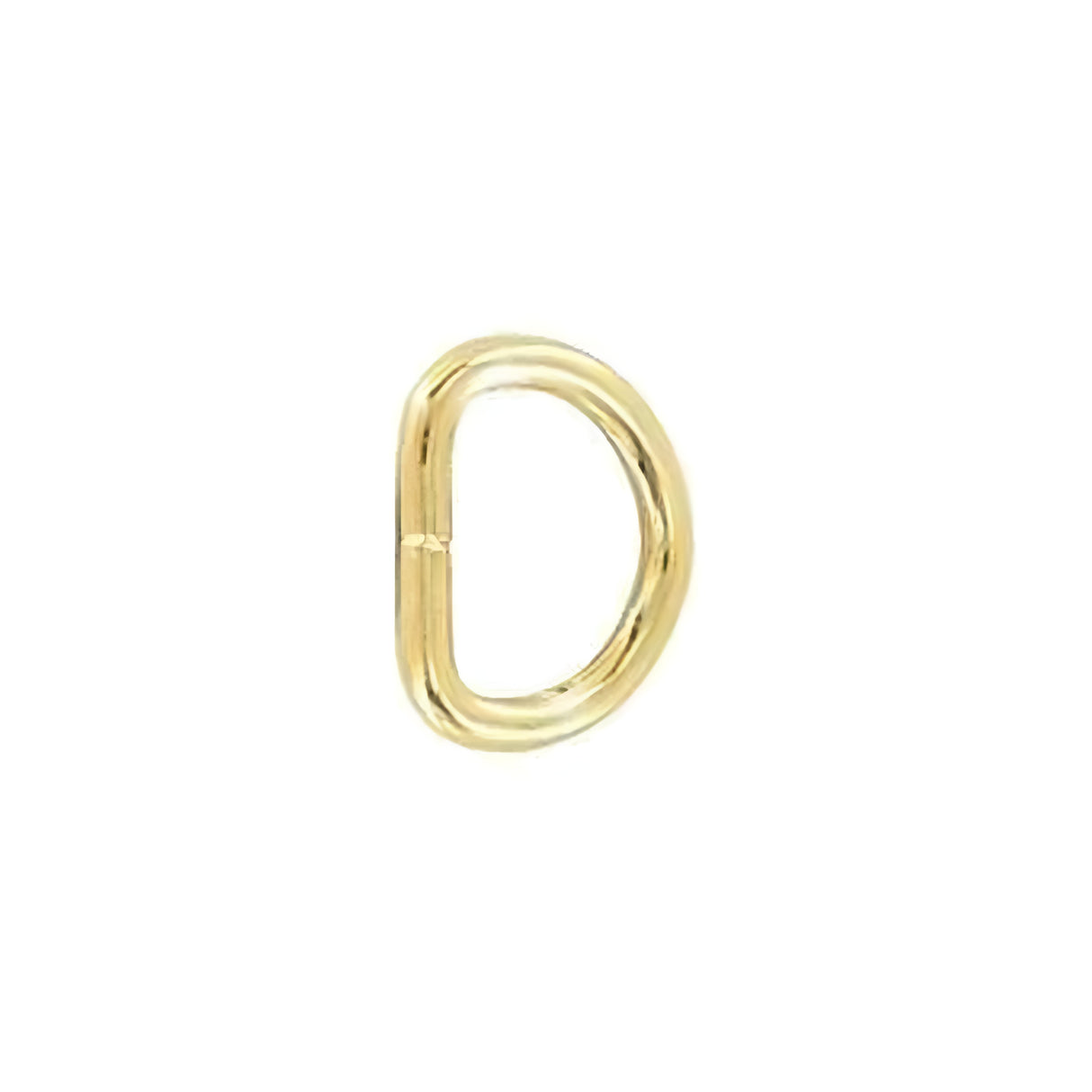 3/8" Shiny Gold, Split D-Ring, Steel