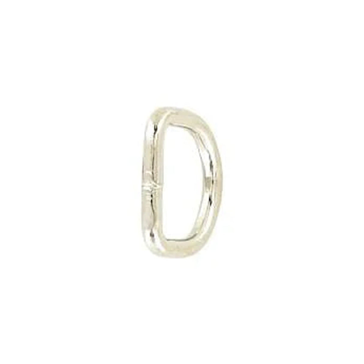 3/8" Nickel, Welded D Ring, Steel
