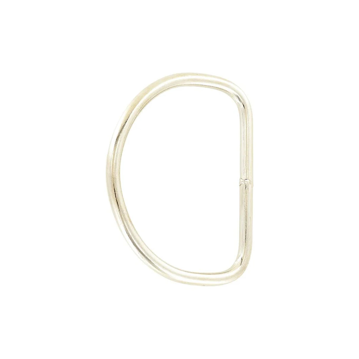 3 1/2" Shiny Nickel, Welded D Ring, Steel