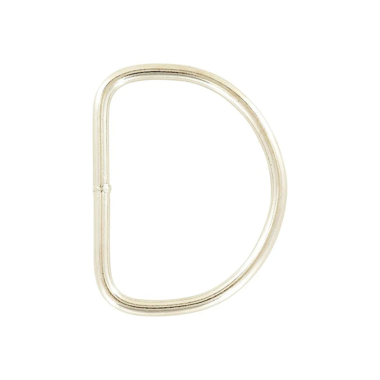 3 1/2" Shiny Nickel, Welded D Ring, Steel