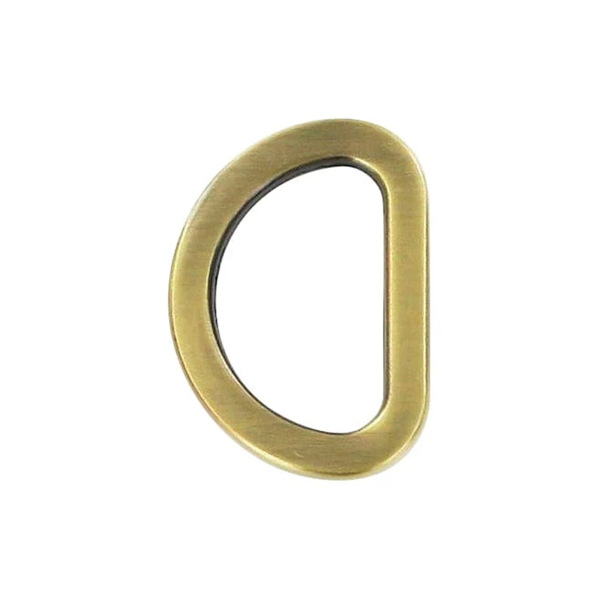 5/8" Antique Brass, Cast Flat D Ring, Zinc Alloy-PK5