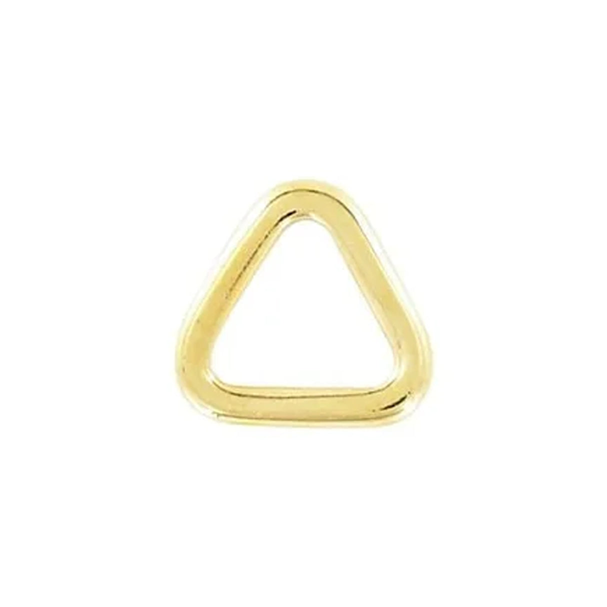5/8" Shiny Gold, Flat Triangle Ring, Zinc Alloy