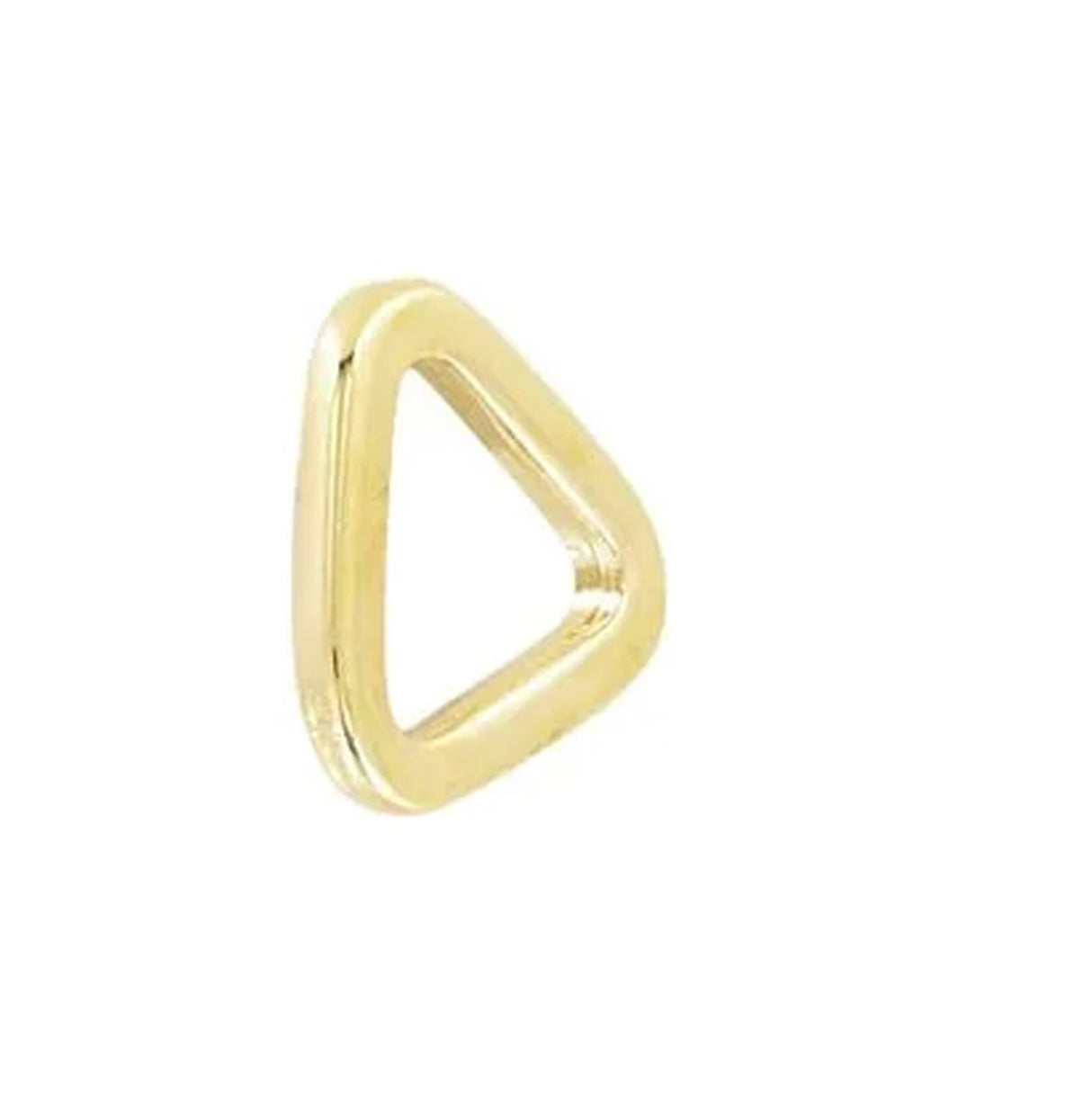 5/8" Shiny Gold, Flat Triangle Ring, Zinc Alloy