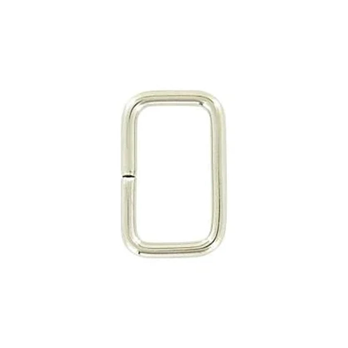 5/8" Nickel Plate, Split Rectangular Ring, Steel