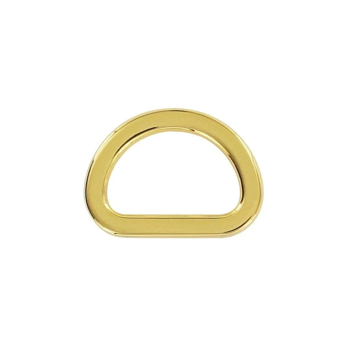 5/8" Shiny Gold, Cast Flat D Ring, Zinc Alloy-PK5