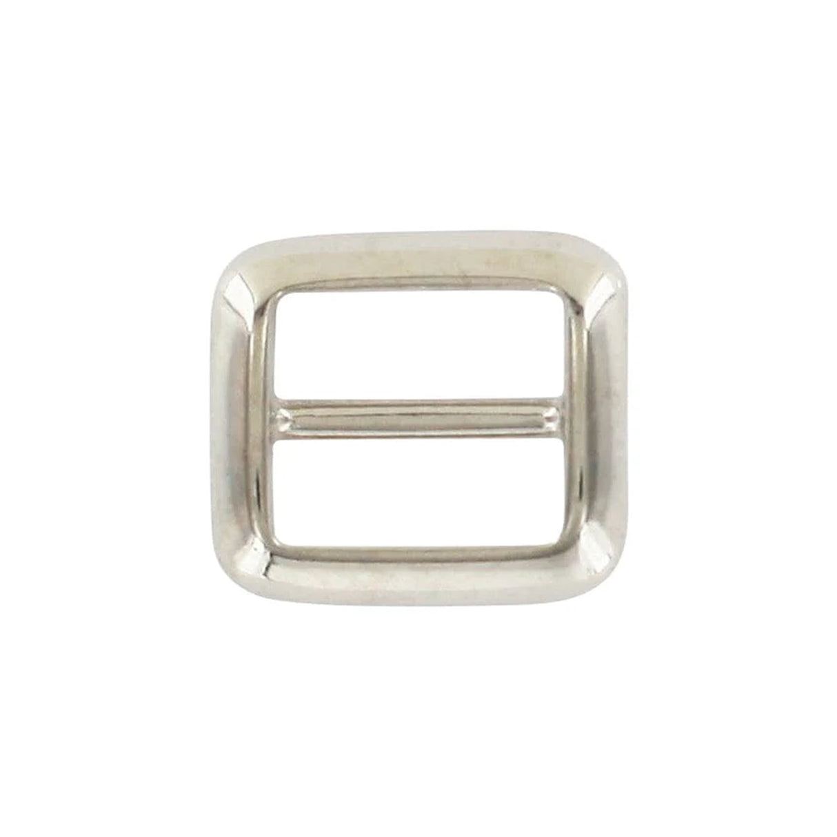 5/8" Shiny Nickel, Cast Concave Tri Glide Buckle, Zinc Alloy