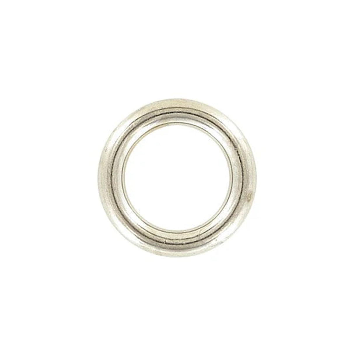 5/8" Shiny Nickel, Solid Round Ring, Zinc Alloy