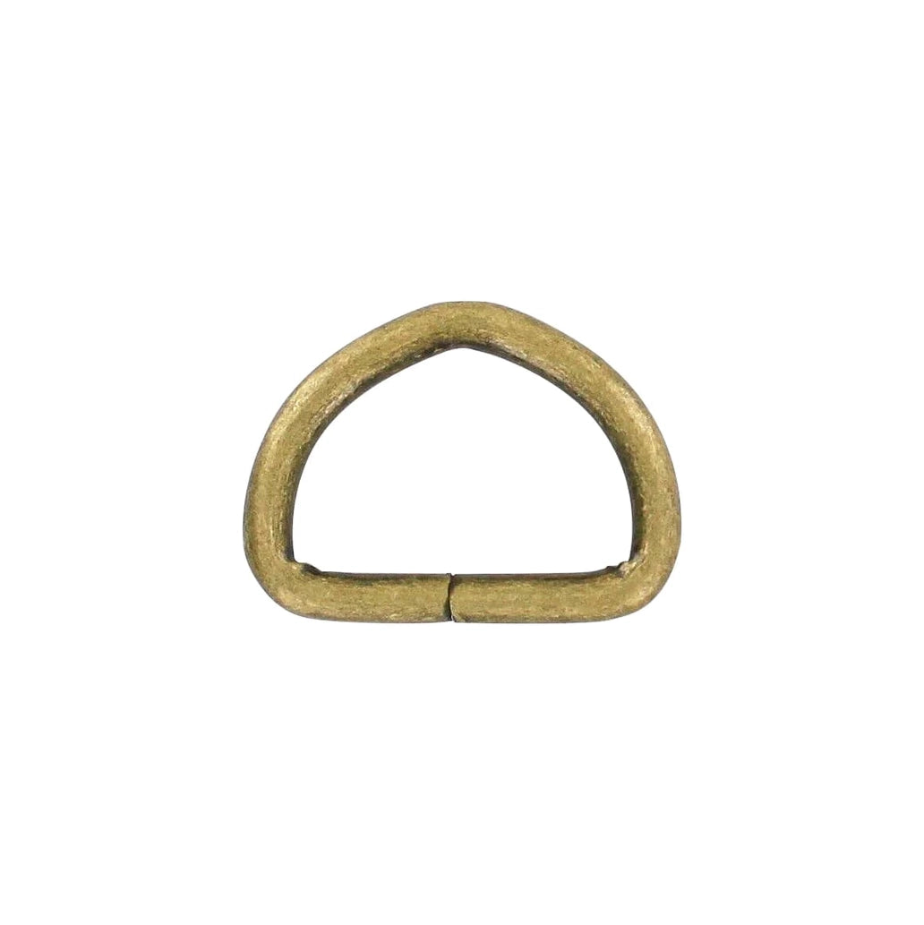7/8" Antique Brass, Split D-Ring, Steel
