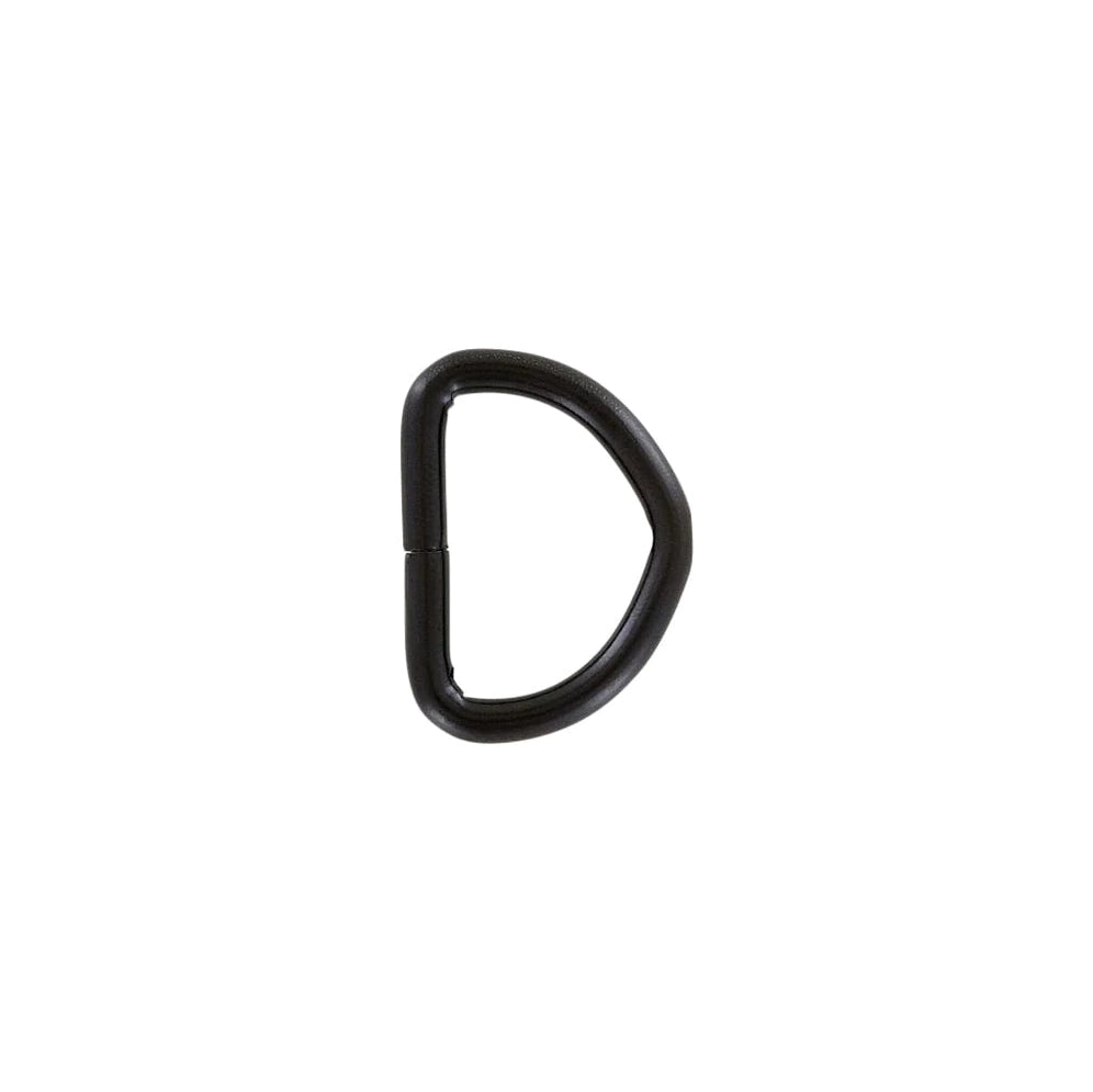 7/8" Matte Black, Split D-Ring, Steel