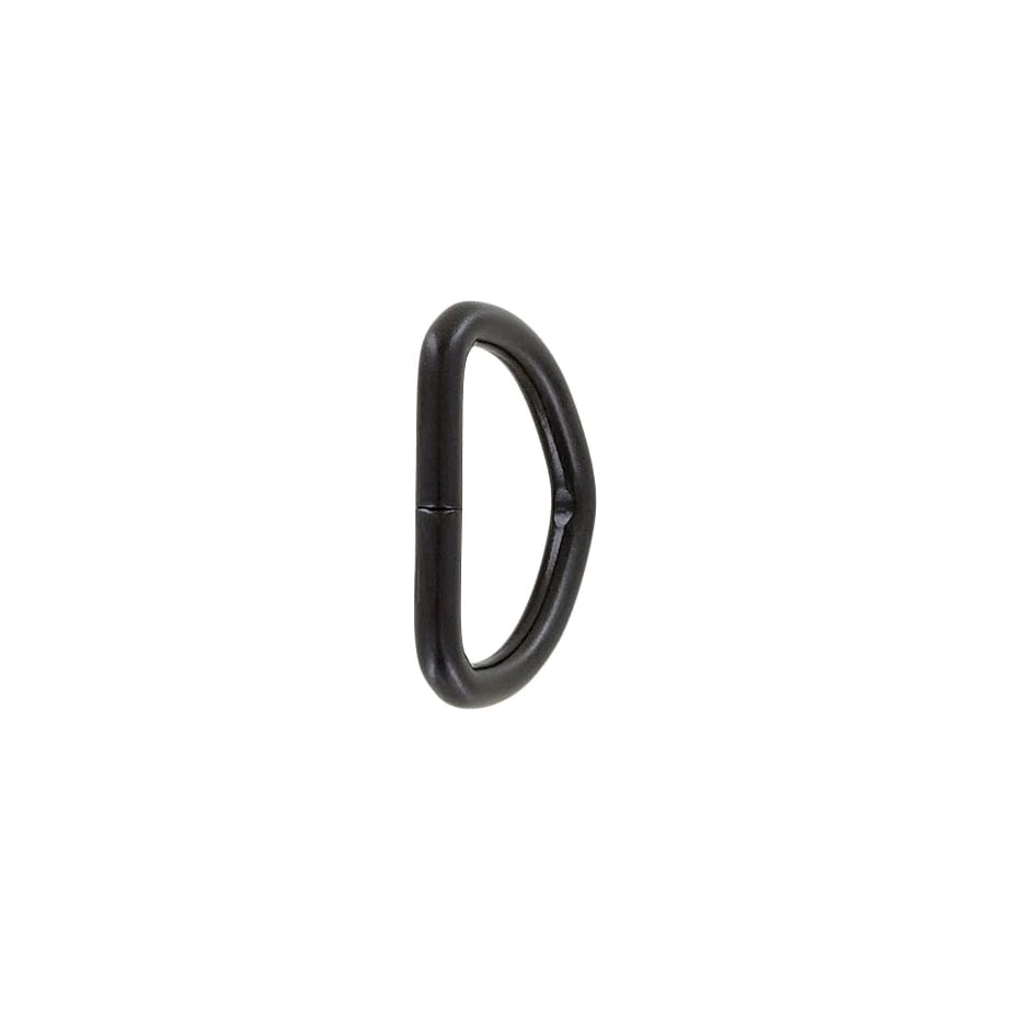 7/8" Matte Black, Split D-Ring, Steel