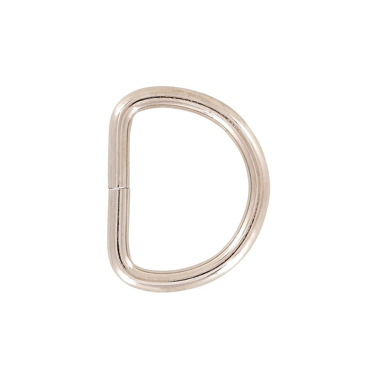 7/8" Shiny Nickel, Split D Ring Heavy, Steel