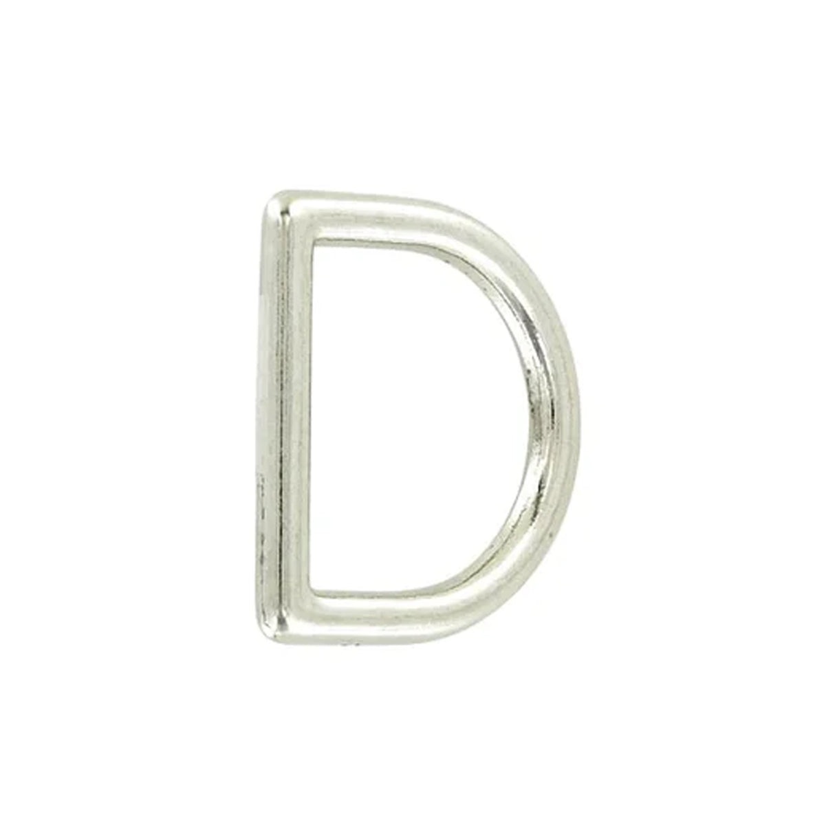 7/8" Shiny Nickel, Cast D-Ring, Zinc Alloy