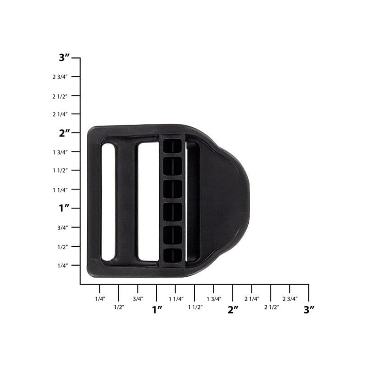 1 1/2" Black, Tensionlock, Plastic