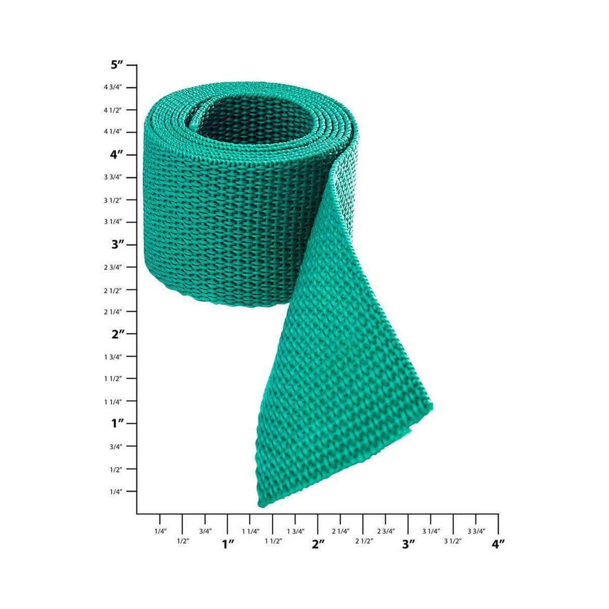 1 1/2" Green, Webbing, Medium Wgt, PolyPropylene