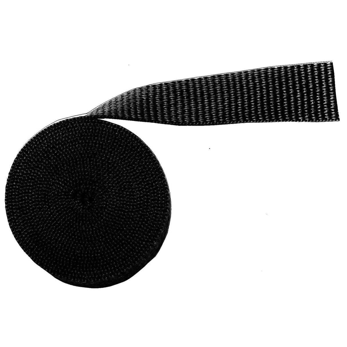 1-1/4" Black, Webbing Heavy Weight, PolyPropylene