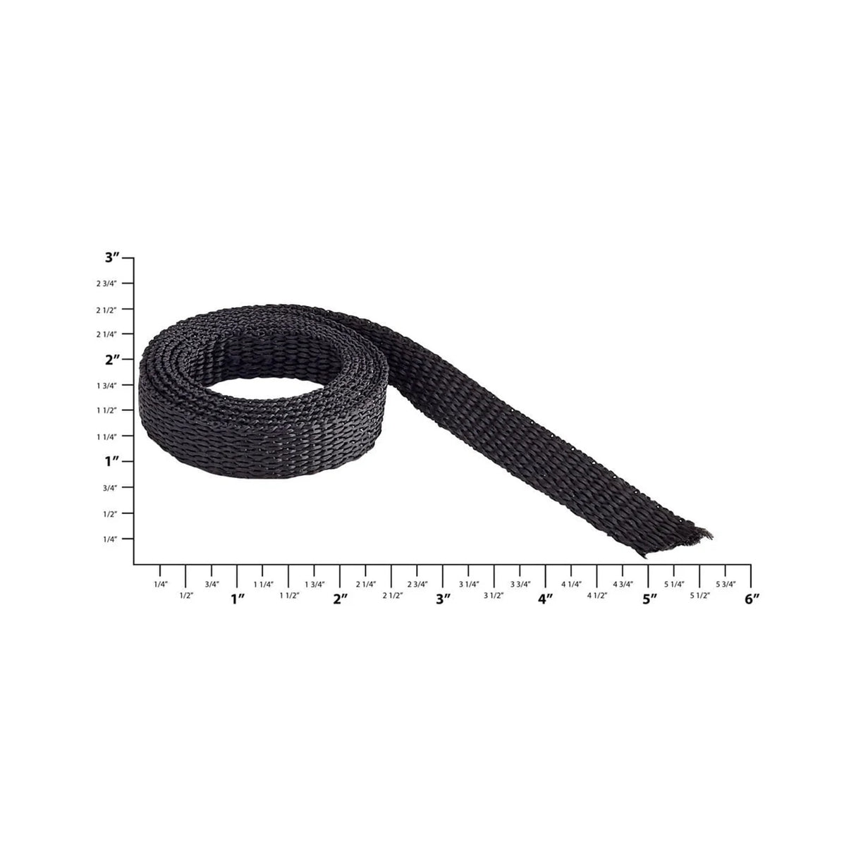 1/2" Black, Webbing, PolyPropylene