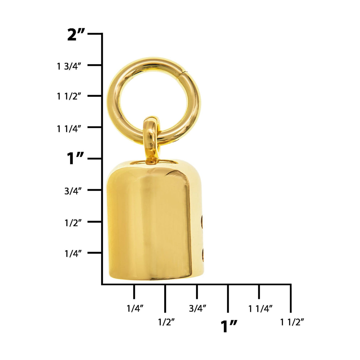 1/2" Shiny Gold, Purse Tassel Cover, Zinc Alloy